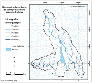 Mapa hierarquização de bacia