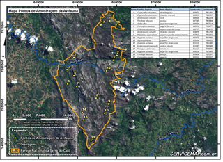 Mapa avifauna